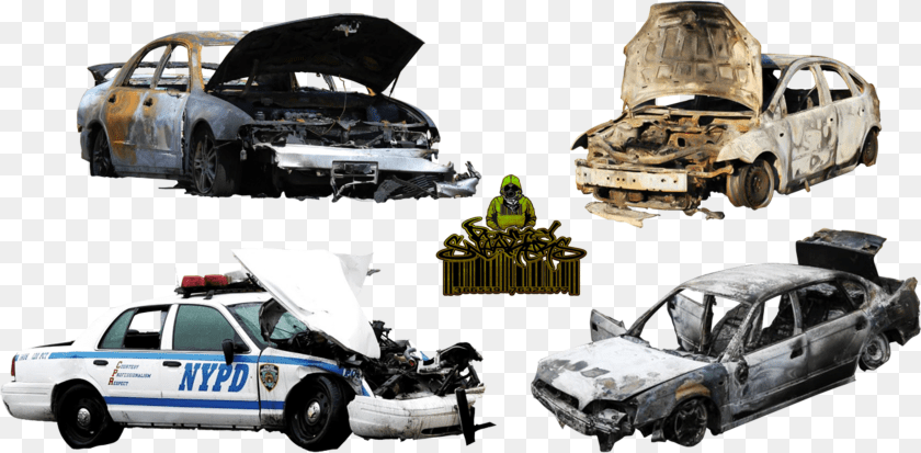 5826x2864 Cars And A Destroyed Us Police Car Destroyed Police Car, Purple, Book, Comics, Publication PNG