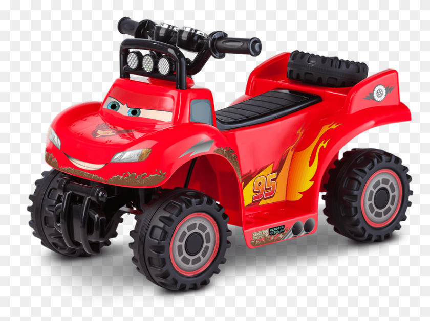 822x599 Cars Baja Mcqueen Toddler Quad Charge Lightning Mcqueen Power Wheel, Machine, Atv, Vehicle HD PNG Download