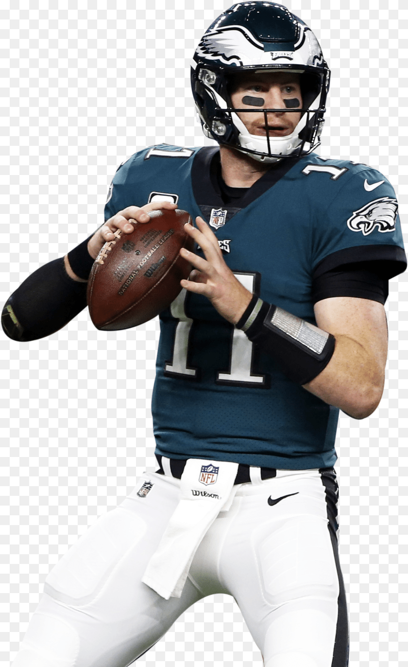 1195x1952 Carson Wentz Brand Gtgt First Take Cowboys Carson Wentz No Background, Helmet, Playing American Football, Person, Sport Clipart PNG