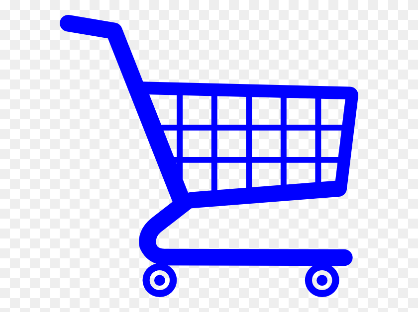 600x568 Cart Clipart Online Shop Shopping Cart Blue HD PNG Download