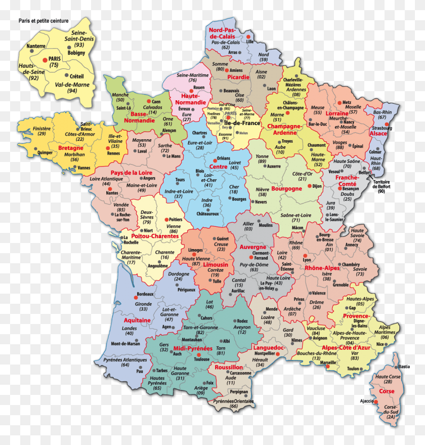 1113x1170 Carte France Webcams 000 Francais Regions, Map, Diagram, Atlas HD PNG Download