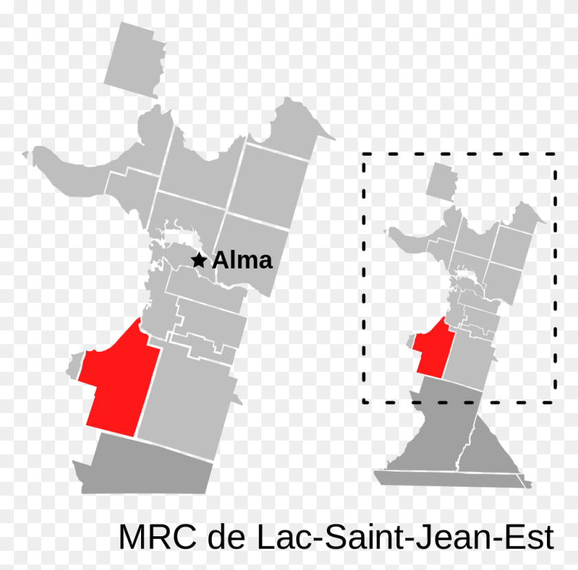 985x971 Png Изображение - Carte Mrc Lac Saint Jean Est Mtabetchouan Lac La Croix.
