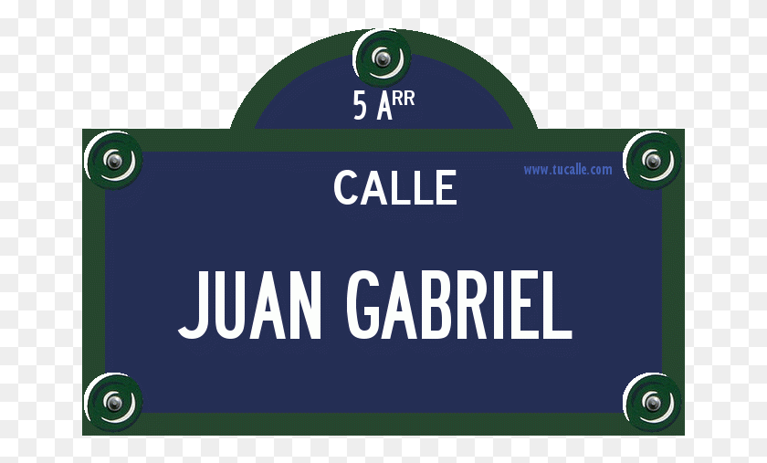661x447 Cartel De Calle De Juan Gabriel En Paris Letreros Calles De Paris, Text, Symbol, Word HD PNG Download