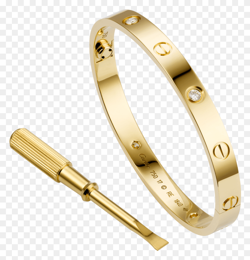 826x861 Cartier Love Bracelet Yellow Gold Plated, Accessories, Accessory, Jewelry HD PNG Download