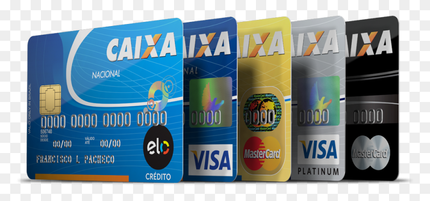 963x413 Carto De Crdito Caixa Visa E Mastercard Caixa, Text, Machine, Security HD PNG Download