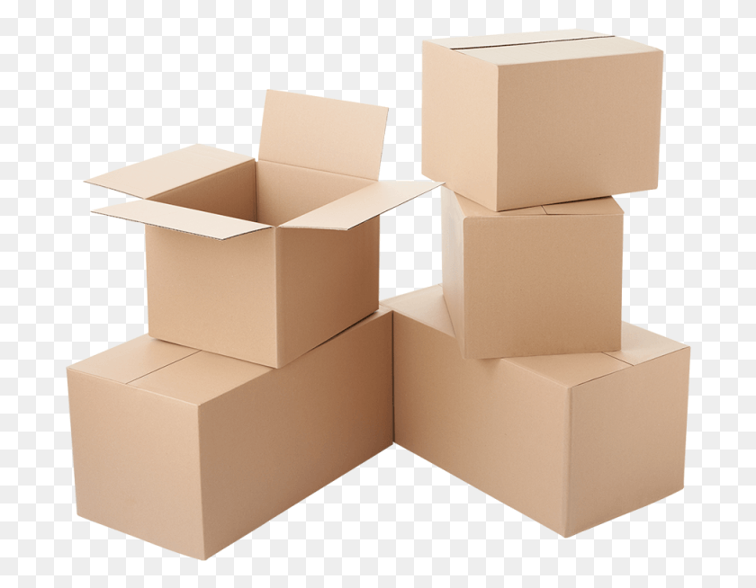 696x594 Carton Clipart Card Board Cardboard Boxes Drawing, Box, Package Delivery HD PNG Download