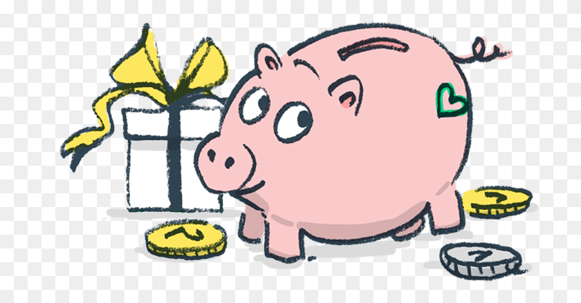 719x379 Cartoon, Piggy Bank, Pig, Mammal HD PNG Download