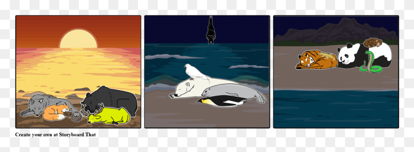 1145x367 Cartoon, Animal, Sea Life, Water HD PNG Download