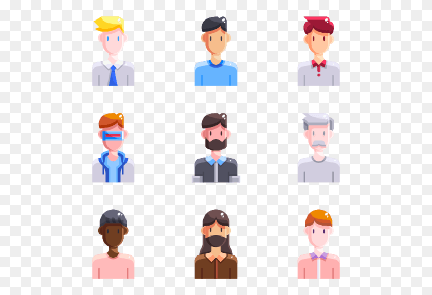 485x515 Cartoon, Crowd, Face, Audience HD PNG Download