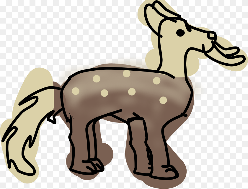 3036x2322 Cartoon, Animal, Deer, Mammal, Wildlife Sticker PNG