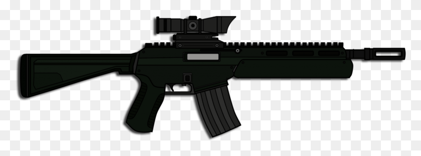 1498x483 Cartoon Assault Rifle, Gun, Weapon, Weaponry HD PNG Download