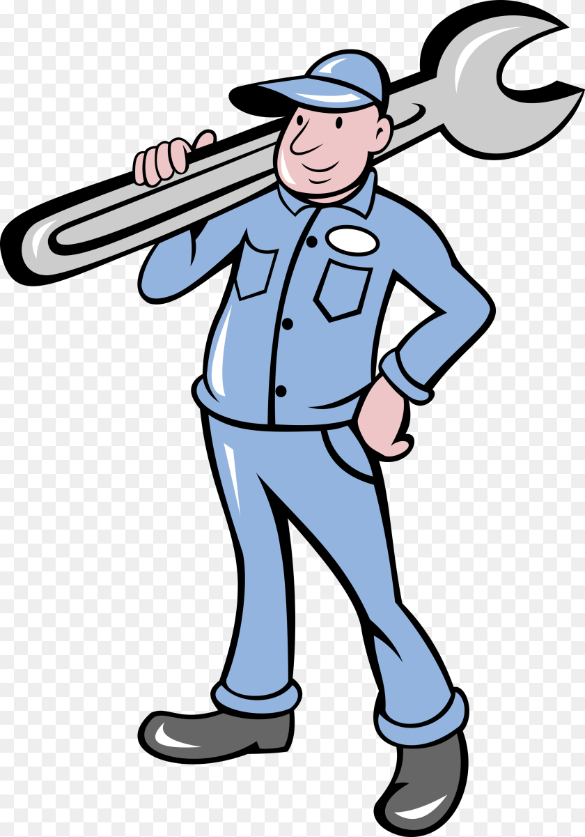 3000x4290 Cartoon Auto Repair Wrenches Background Cartoon Mechanic Background, Person, People, Face, Head Transparent PNG