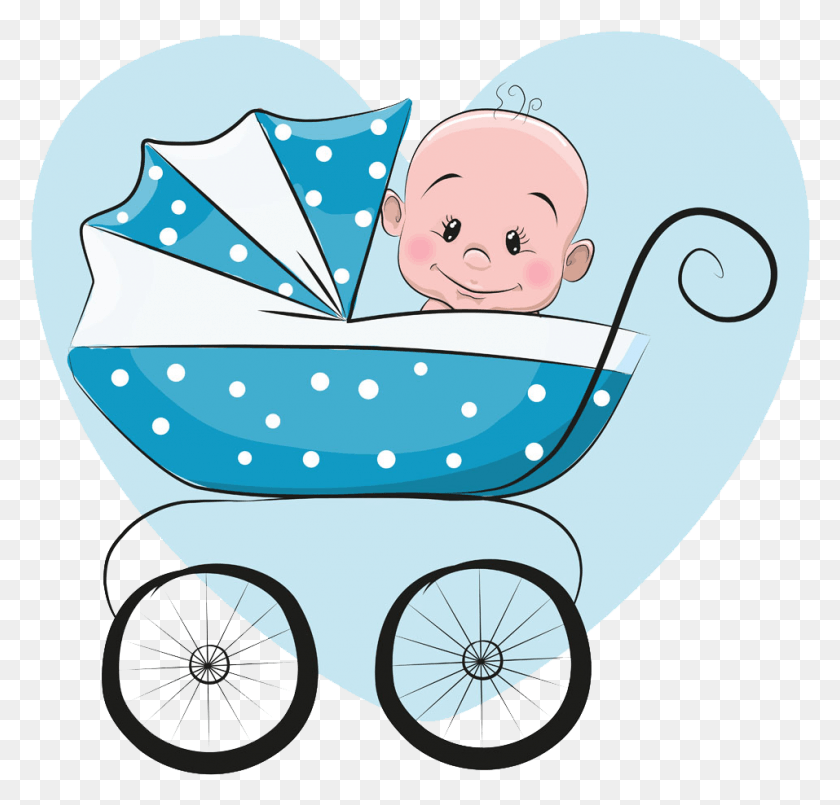 957x915 Cartoon Baby Carriage Baby Boy Cartoon, Face, Baby, Furniture HD PNG Download