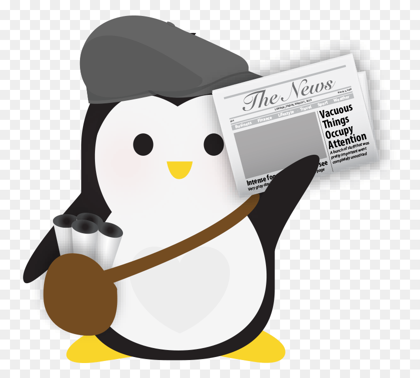 749x697 Cartoon Beanie Adlie Penguin, Text, Label, Paper HD PNG Download