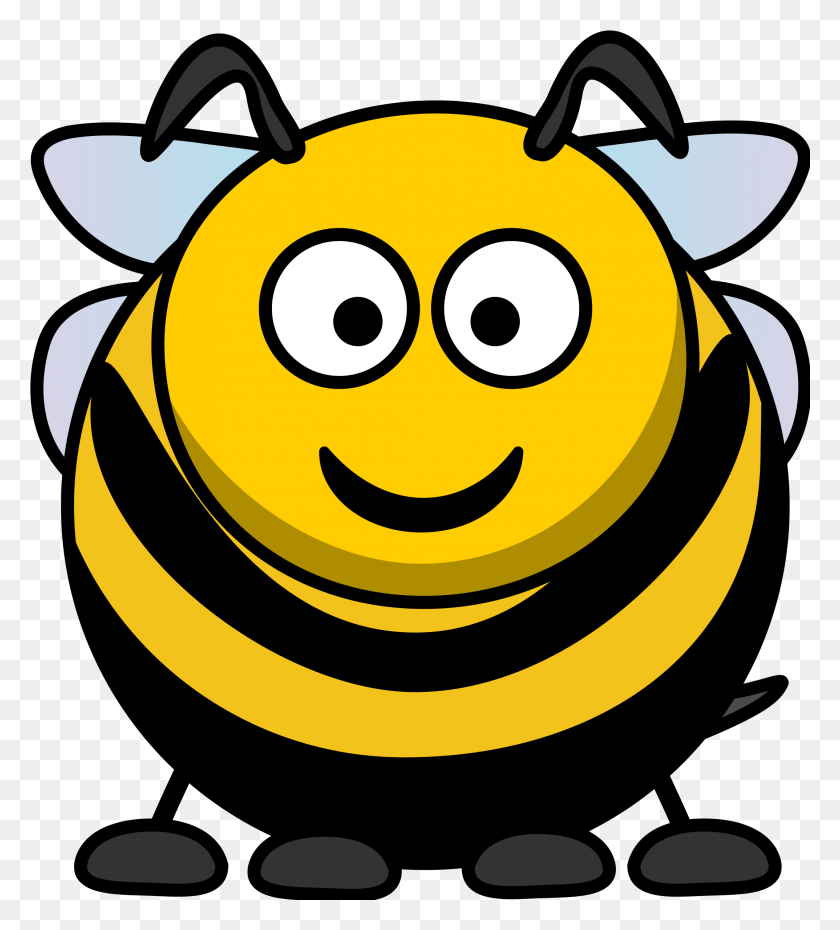 2147x2396 Cartoon Bee Clip Art Clipart Cartoon Animals, Graphics, Outdoors HD PNG Download