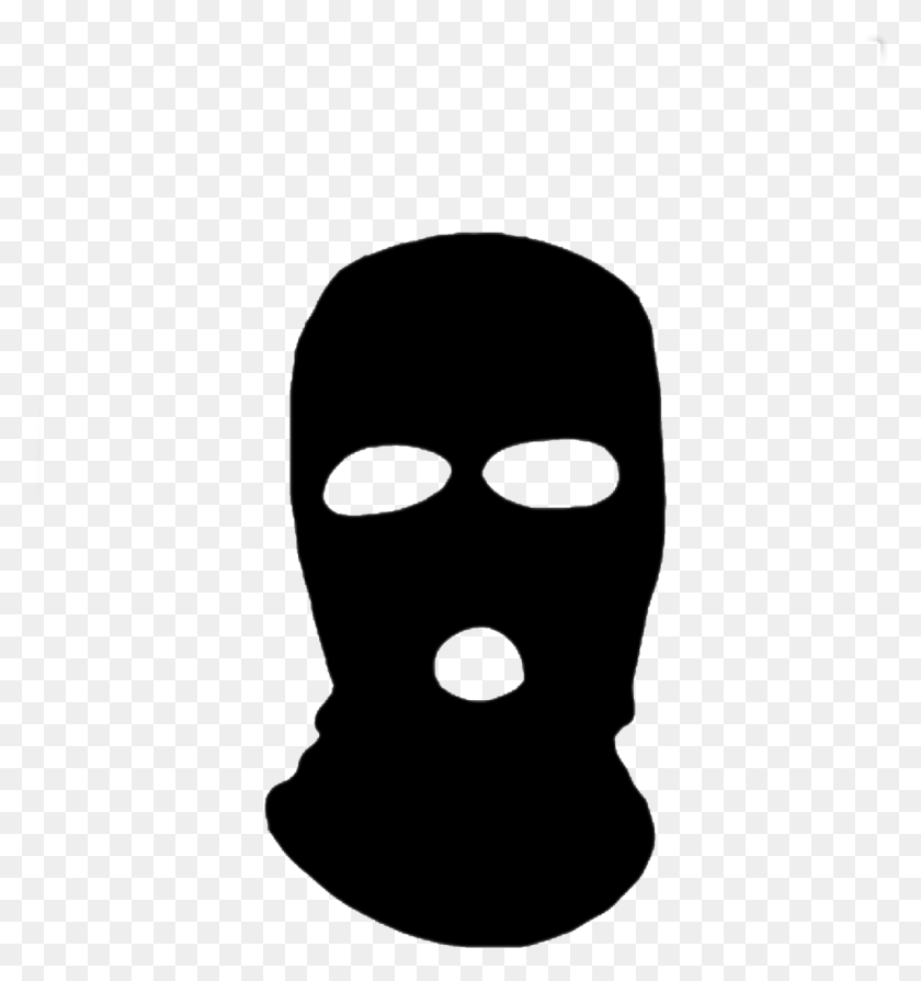 1025x1096 Cartoon Black Ski Mask, Head, Face, Pillow HD PNG Download
