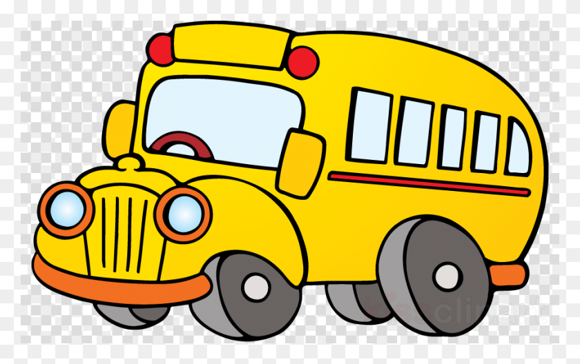 900x540 Autobús De Dibujos Animados Clipart Autobús Escolar Clip Art De Dibujos Animados Autobús Transparente, Vehículo, Transporte, Coche Hd Png Descargar