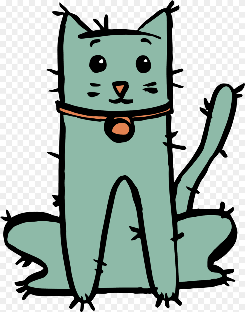 Cartoon Cactus, Baby, Person, Animal, Cat PNG