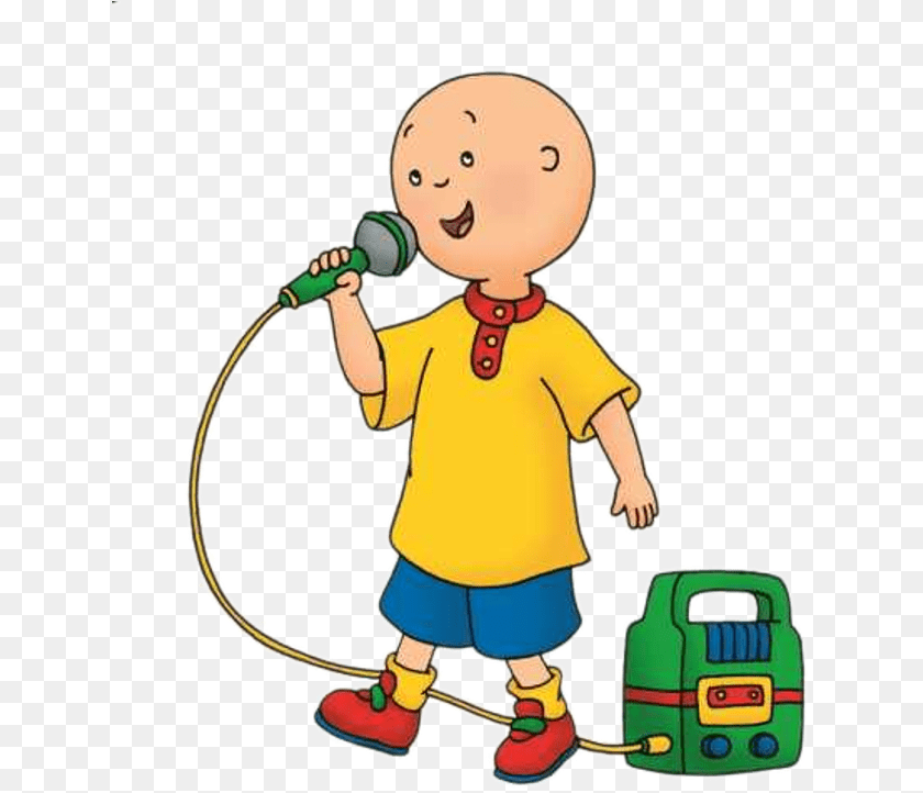 639x722 Cartoon Caillou, Baby, Electrical Device, Microphone, Person Clipart PNG