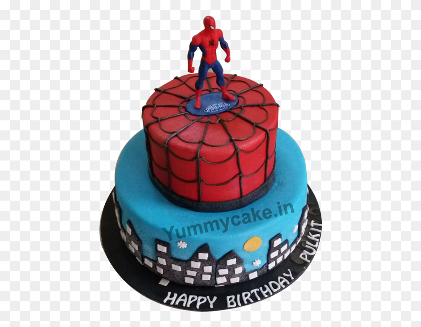 446x592 Cartoon Cakes Images Birthday Cake Spiderman Design, Cake, Dessert, Food HD PNG Download