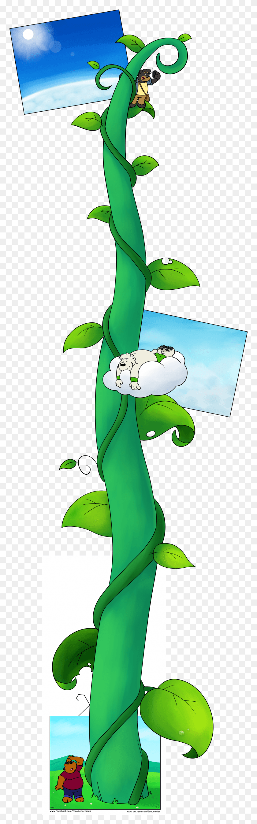 1752x5917 Cartoon Cartoon, Green, Plant, Flower HD PNG Download