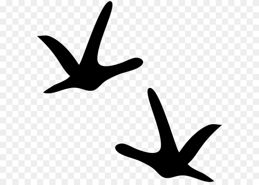 Cartoon Chicken Tracks Clipart, Silhouette, Animal, Kangaroo, Mammal Sticker PNG