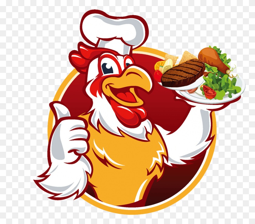 934x813 Cartoon Chinese Food Chicken Chef Logo, Poultry, Fowl, Bird Descargar Hd Png
