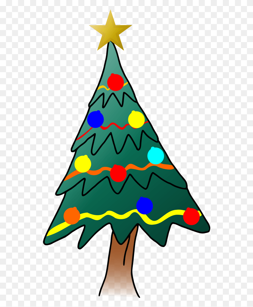 558x961 Cartoon Christmas Tree Cartoon Christmas Tree Christmas Christmas Tree, Plant, Ornament, Hat HD PNG Download