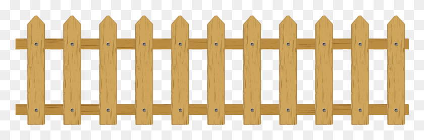 1016x286 Cartoon Clip Art Transprent Free Vector Fence, Gate, Picket HD PNG Download