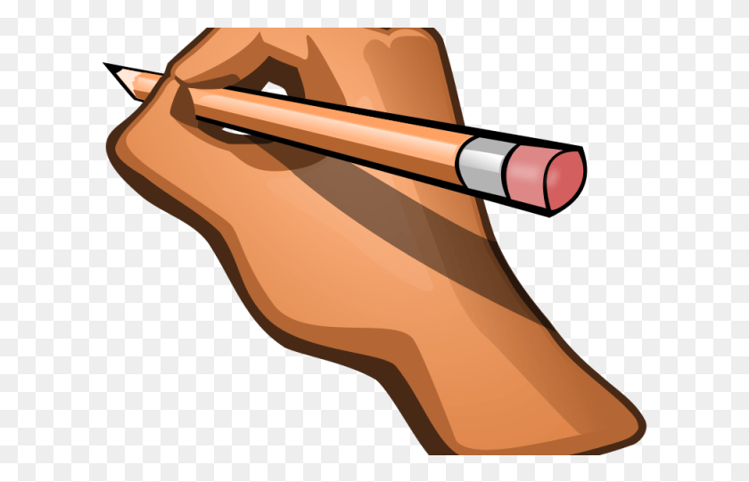 613x481 Cartoon Clipart Pencil Clip Art Hand Writing, Smoke, Smoking HD PNG Download