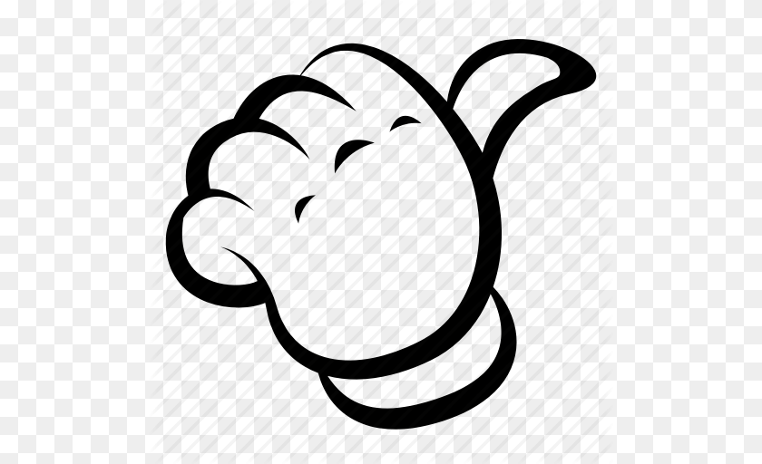 Cartoon Comics Drawing Gesture Hand Like Thumbs Up Icon, Clothing, Glove, Electronics, Hardware Sticker PNG