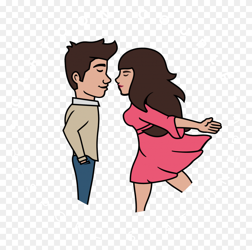 2108x2094 Cartoon Couple Couple Images Cartoon, Person, Human, Standing HD PNG Download
