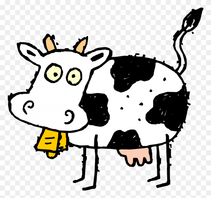 800x749 Cartoon Cow Svg Clip Arts 600 X 562 Px, Cattle, Mammal, Animal HD PNG Download