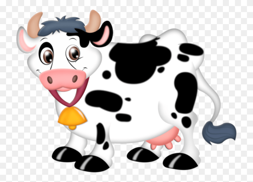 735x544 Мультфильм Коровья Труба Animaux De La Ferme, Игрушка, Крупный Рогатый Скот, Млекопитающее Png Скачать