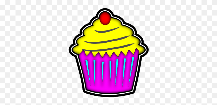 312x346 Cartoon Cupcake, Cream, Cake, Dessert HD PNG Download