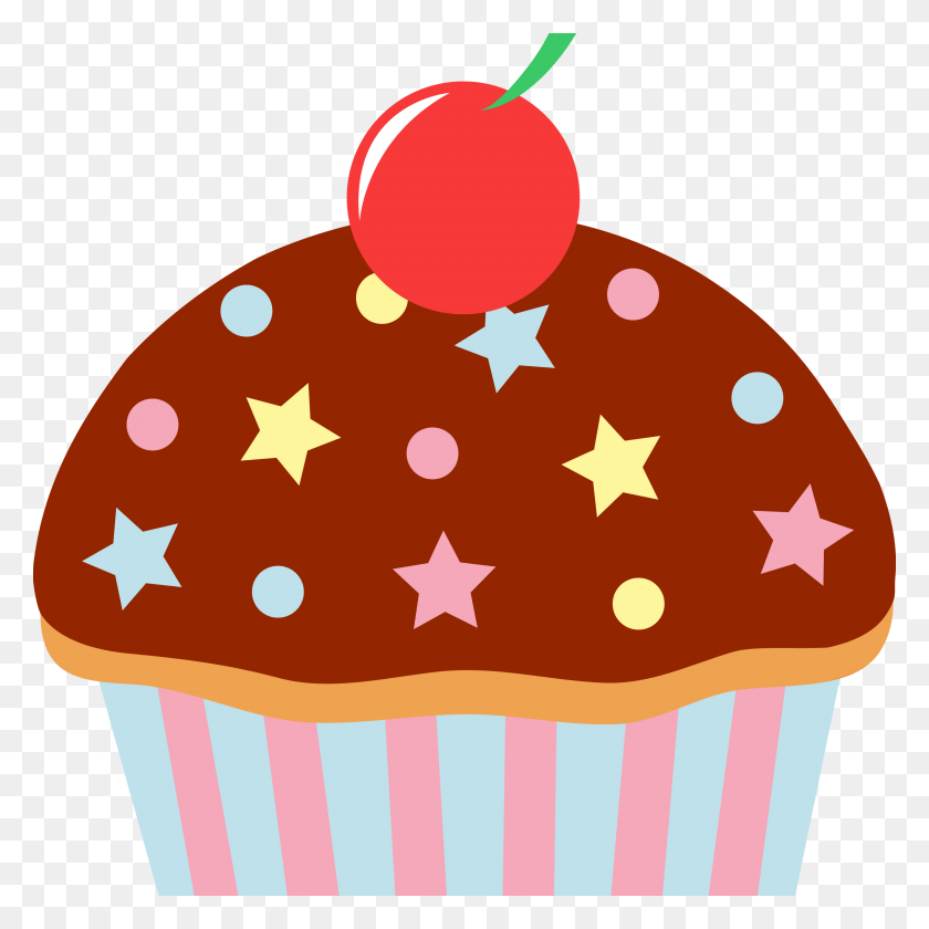 3000x3000 Cupcake De Dibujos Animados, Cupcake Y Pastel De Dibujos Animados, Crema, Postre, Alimentos Hd Png