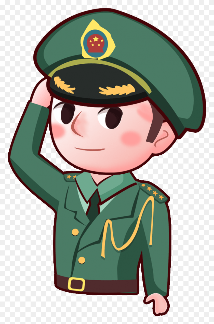 869x1346 Cartoon Cute Q Version Meng And Psd Military Soldier Logo, Elf, Light, Military Uniform HD PNG Download