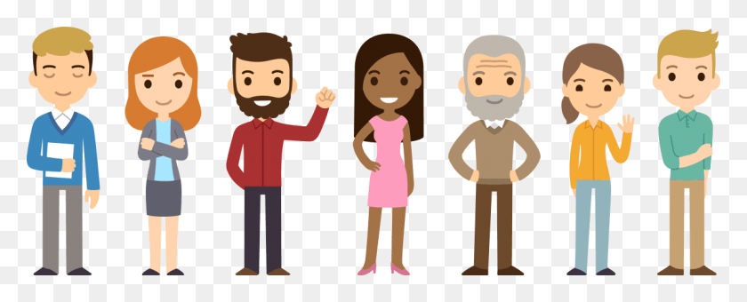 1200x432 Cartoon Diverse People, Person, Human, Female HD PNG Download