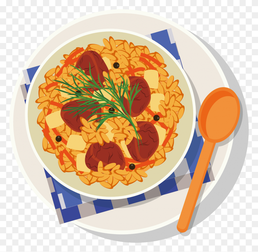 1685x1644 Cartoon Egg Fried Chinese Fried Rice Transparent Background Cartoon, Noodle, Pasta, Food HD PNG Download