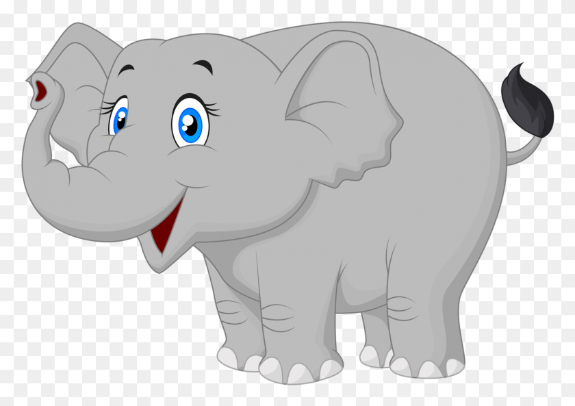 1274x871 Мультфильм Слон Вектор Преобразованный Слон Мультфильм Вектор, Млекопитающее, Животное, Свинья Png Скачать