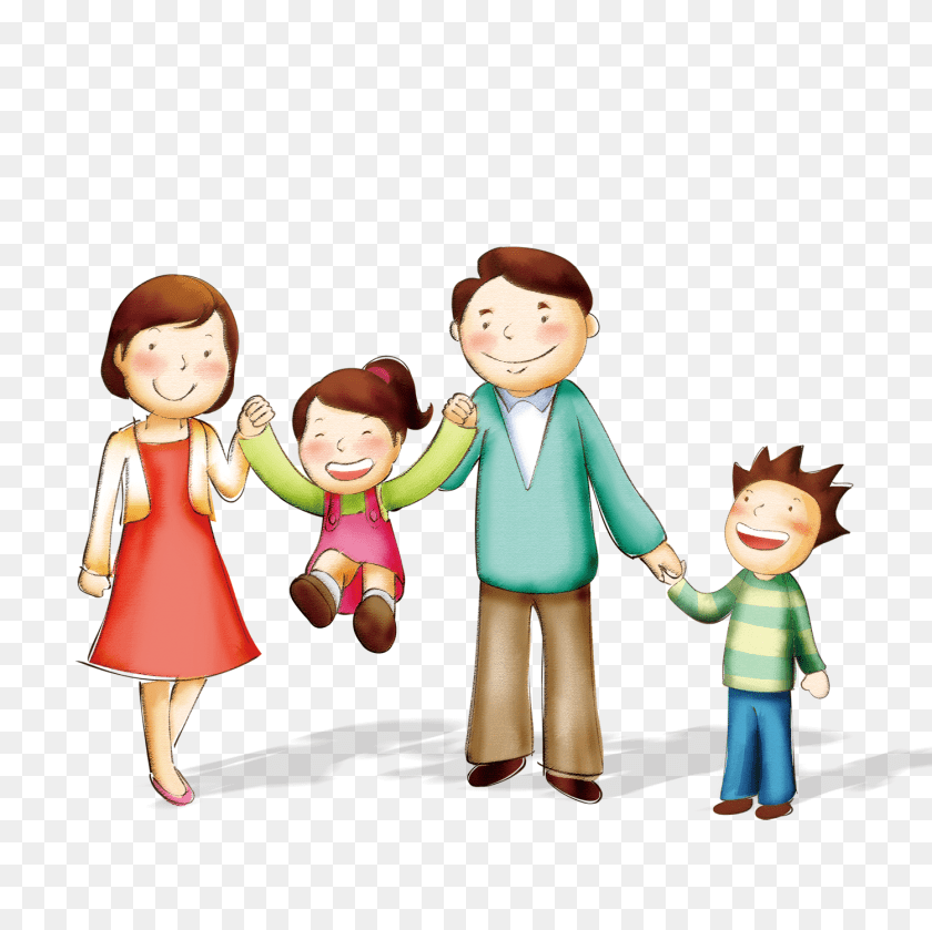 1501x1500 Cartoon Family Child Happiness, Person, Adult, Female, Baby Sticker PNG