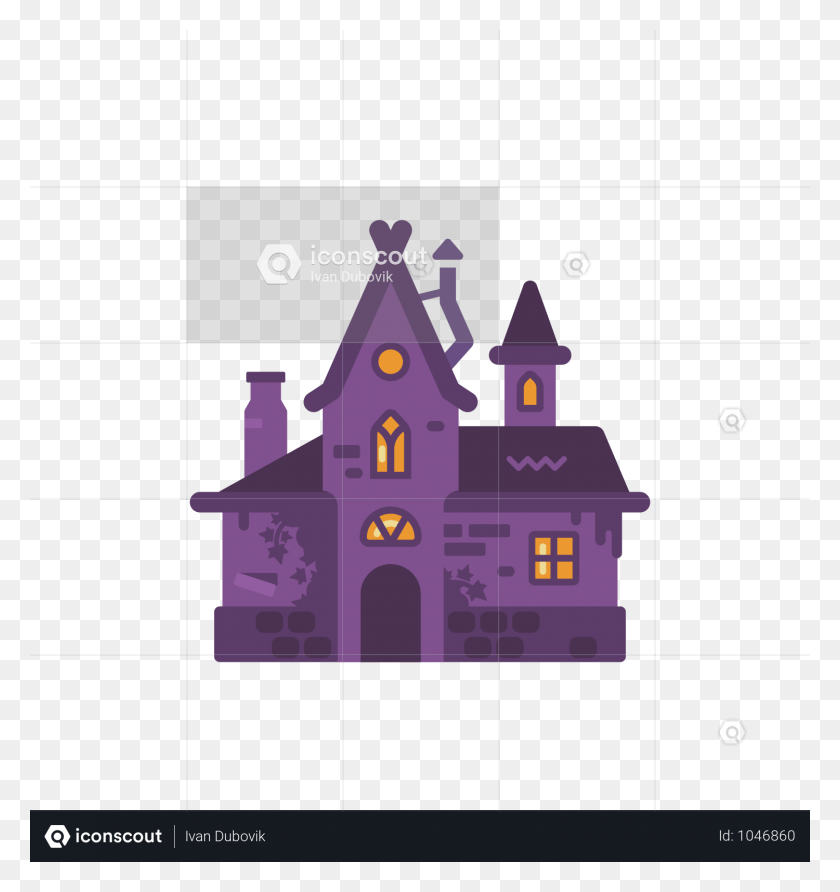 1500x1600 Cartoon Fantasy Witch House, Text, Graphics HD PNG Download
