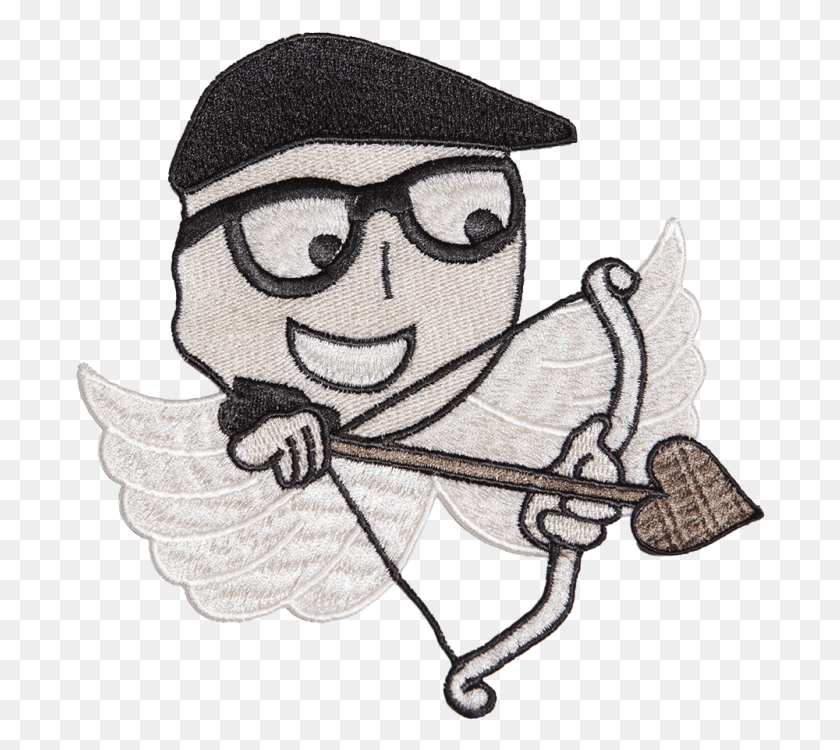 690x690 Cartoon Figure With The Arrow Of Cupid Patch, Person, Human HD PNG Download