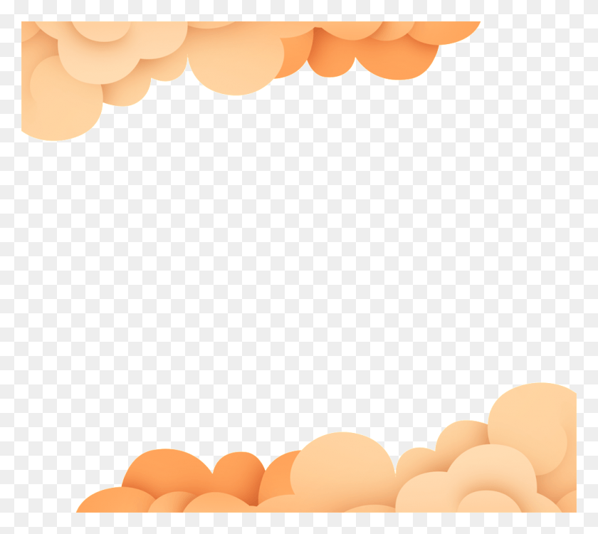 1024x906 Cartoon Flat Hand Drawn Auspicious Cloud Decoration Illustration, Plant, Apricot, Fruit Descargar Hd Png