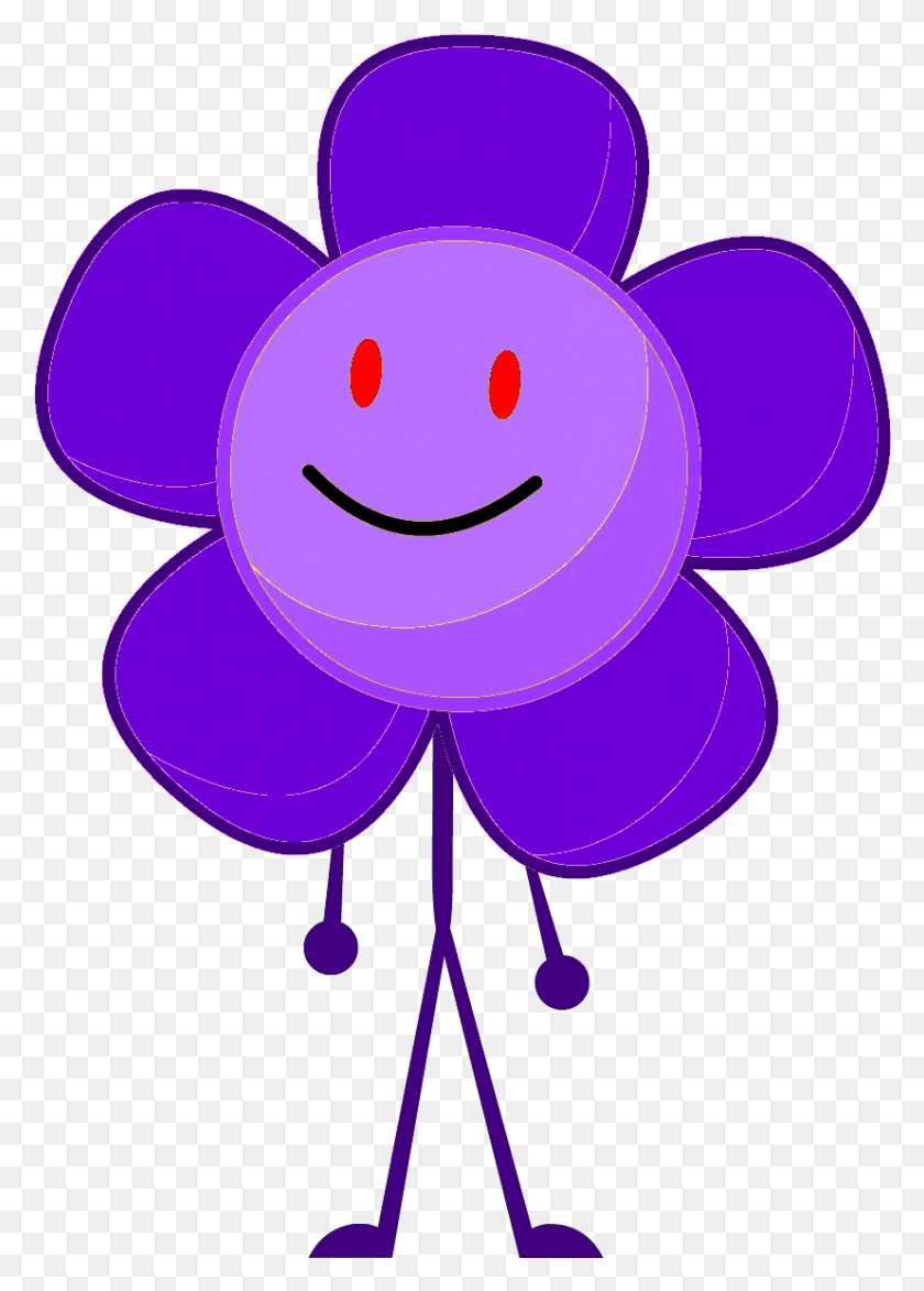 827x1181 Cartoon Flower Bfdi Pose, Lamp, Cupid, Purple HD PNG Download