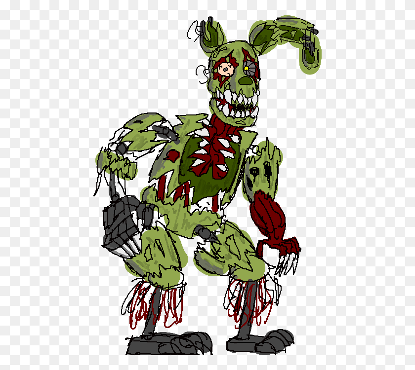 463x690 Cartoon Full Body Fnaf Nightmare Springtrap, Plant, Graphics HD PNG Download