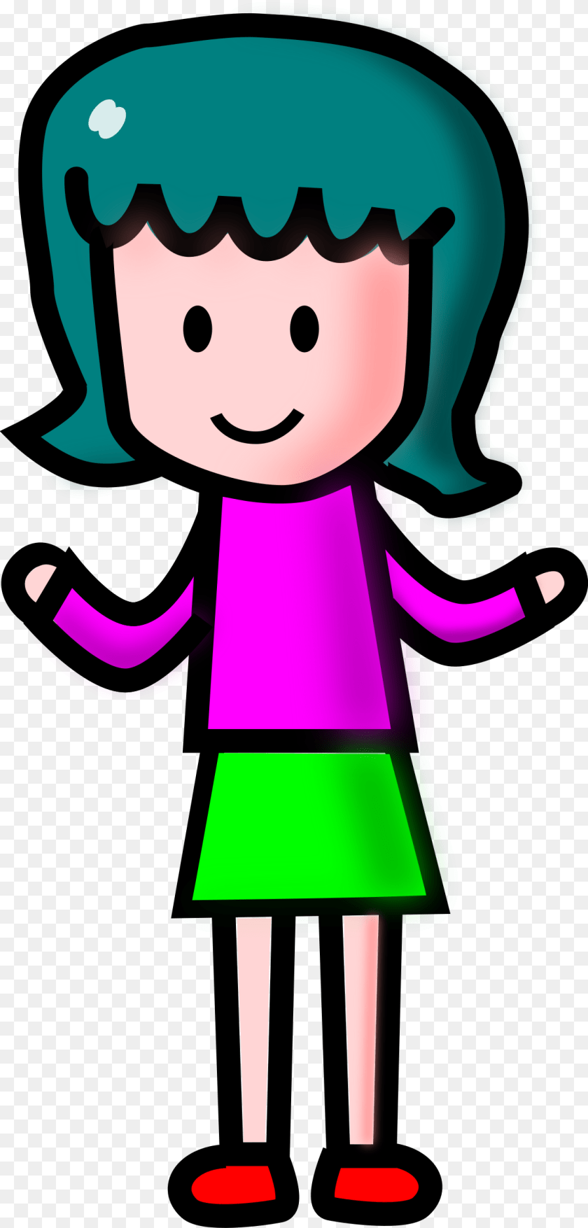 1149x2400 Cartoon Girl Clipart Girl, Elf, Baby, Person, Face PNG