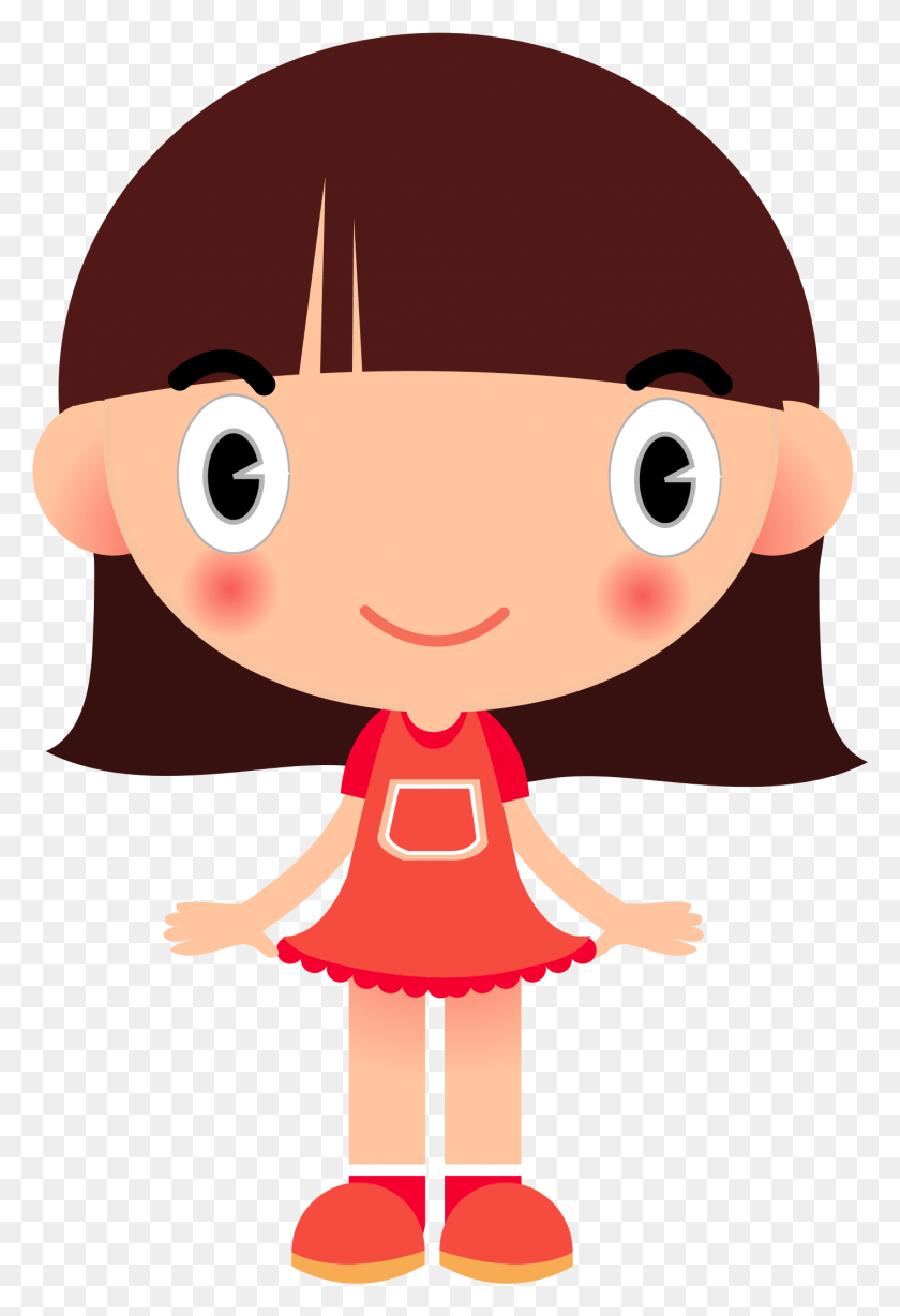 1414x2119 Cartoon Girl Dress Rosy Cheeks Clipart, Lámpara, Animal, Juguete Hd Png