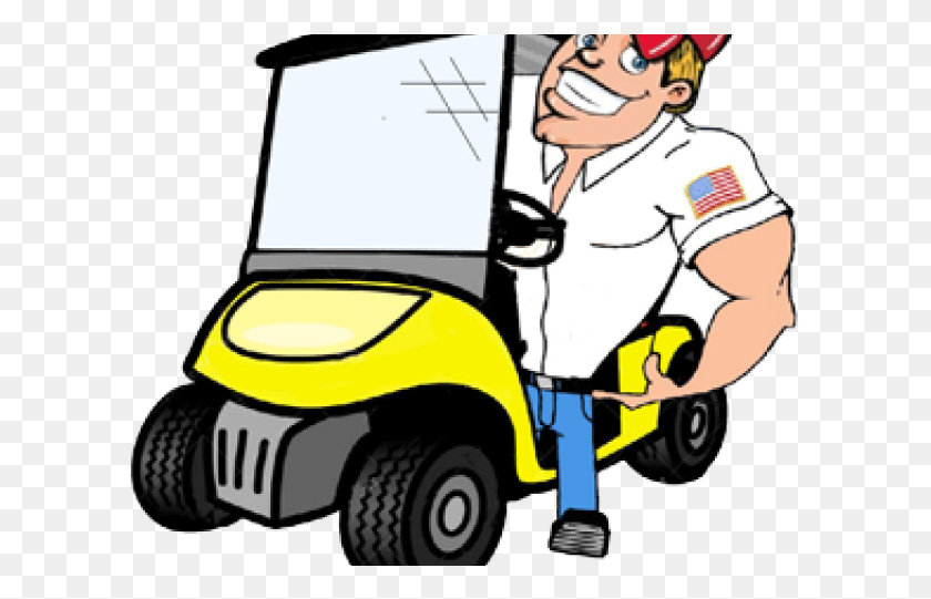 609x481 Cartoon Golf Cart Cartoon Picture Of Golf Cart, Lawn Mower, Tool, Vehicle HD PNG Download