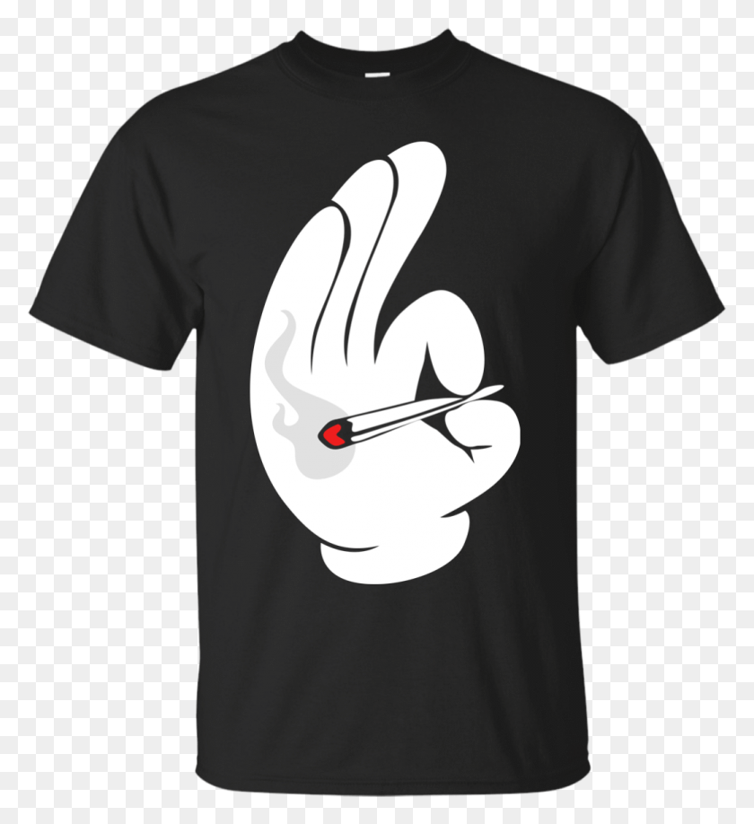 1039x1143 Cartoon Hand Smoking Joint T Shirt, Clothing, Apparel, T-shirt HD PNG Download